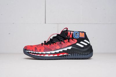 Лот: 11825942. Фото: 1. Кроссовки Adidas Dame 4 x BAPE. Кеды, кроссовки, слипоны