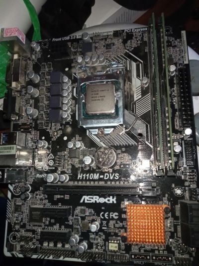 Лот: 19108044. Фото: 1. Intel i3-6100 + ASRock H110M-DVS... Комплекты запчастей