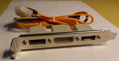 Лот: 7062844. Фото: 1. Планка e-SATA 2x для компьютера. Платы расширения, контроллеры, доп. порты