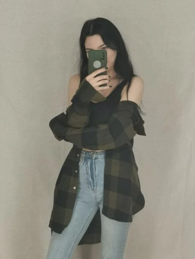 Лот: 20342096. Фото: 1. Рубашка клетчатая h&m. Блузы, рубашки, водолазки