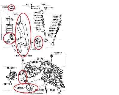 Лот: 15778742. Фото: 1. Комплект ГРМ Toyota D4 3S-FSE... Двигатель и элементы двигателя
