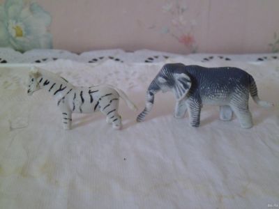 Лот: 13218927. Фото: 1. Слон и зебра 1 одним лотом. Куклы и аксессуары