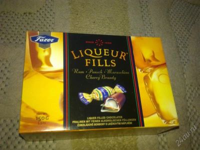 Лот: 1319810. Фото: 1. Конфеты с ликером "FAZER" Liqueur... Другое (кондитерские изделия, конфеты)