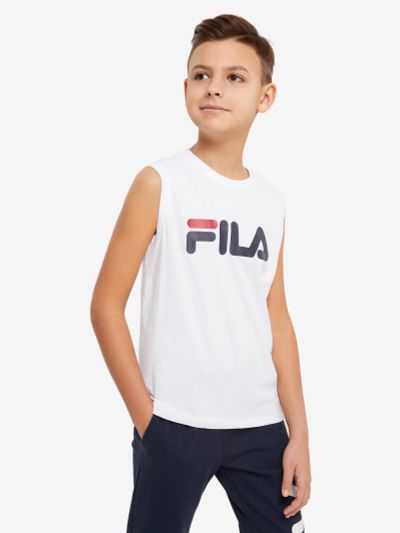 Лот: 22404254. Фото: 1. Майка для мальчиков FILA, Белый. Другое (спортивная одежда)