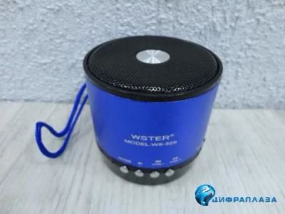 Лот: 13802980. Фото: 1. Колонка WS-529 (FM/USB/TF) синяя. Красноярск