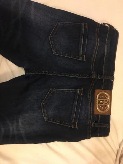 Лот: 10191254. Фото: 1. джинсы стреч темно синие укороченные... Джинсы