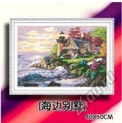 Лот: 5819894. Фото: 1. алмазная вышивка-мозаика ''Маяк... Вышивание