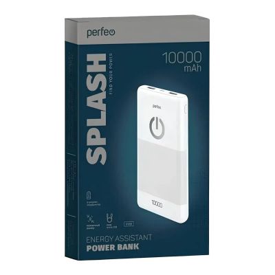Лот: 25801707. Фото: 1. Аккумулятор Perfeo Powerbank SPLASH... Внешние, портативные аккумуляторы для смартфонов (Power bank)
