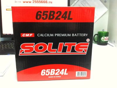Лот: 4758861. Фото: 1. Аккумулятор Solite 65B24L 50А... Аккумуляторы