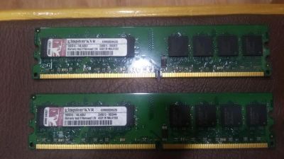 Лот: 5912589. Фото: 1. Память 2х2Gb DDR2 800 Kingston... Оперативная память