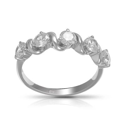 Лот: 23862957. Фото: 1. Кольцо TALANT из серебра с фианитами. Кольца, перстни