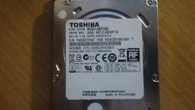 Лот: 10533065. Фото: 1. Жесткий диск 2.5 500Gb Toshiba. Жёсткие диски (HDD)