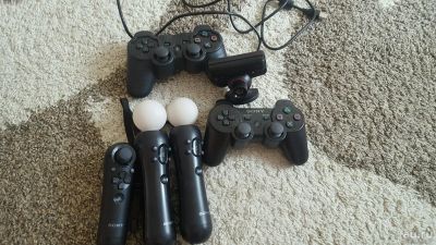 Лот: 8059468. Фото: 1. Ps3 slim 500gb+различные джойстики. Игровые приставки, консоли