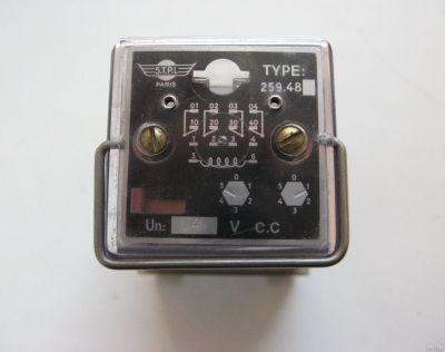 Лот: 15660756. Фото: 1. реле STPI Paris (с панелькой). Реле, тумблеры, переключатели
