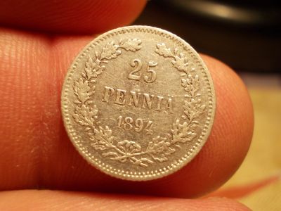 Лот: 15769021. Фото: 1. Отличные нечастые 25 пенни, Империя... Россия до 1917 года