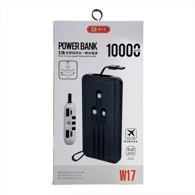 Лот: 22147664. Фото: 1. POWER BANK BYZ W17 10000 mAh Black. Внешние, портативные аккумуляторы для смартфонов (Power bank)