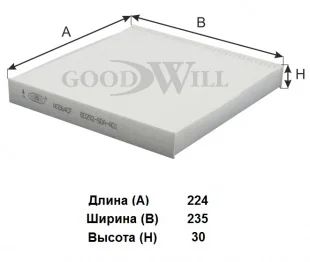 Лот: 18495296. Фото: 1. Фильтр салона Goodwill AG 564... Расходные материалы