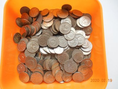 Лот: 15528724. Фото: 1. мелочь ссср 1 кг лотом - 350 руб... Россия и СССР 1917-1991 года