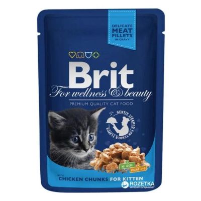 Лот: 15055858. Фото: 1. Brit (Брит) Курица 100гр пауч... Корма