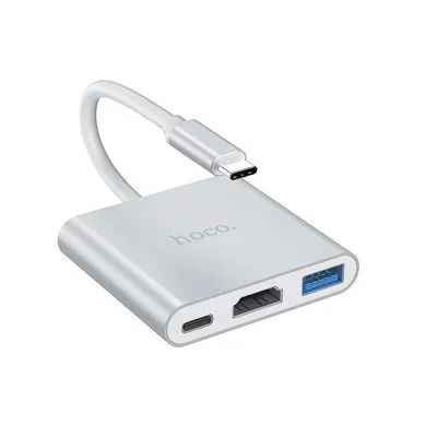 Лот: 17047841. Фото: 1. HUB USB Type-C Hoco HB14 (хаб... USB хабы