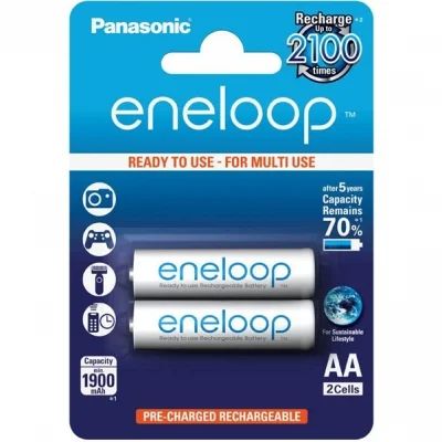 Лот: 7289605. Фото: 1. аккумулятор Panasonic HR6 AA 1900mAh... Батарейки, аккумуляторы, элементы питания
