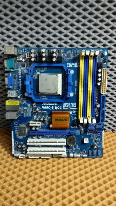 Лот: 20338297. Фото: 1. Материнская плата ASRock N68C-S... Материнские платы