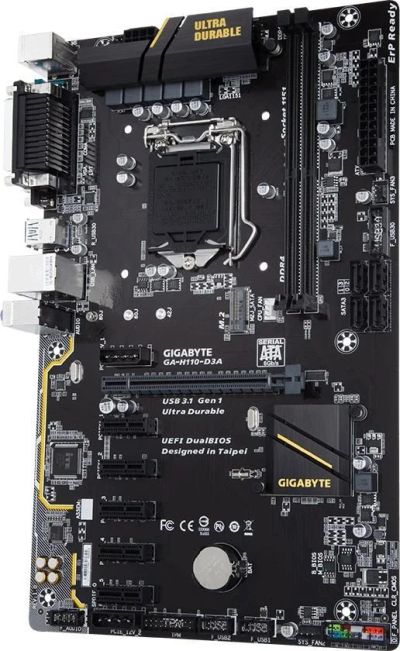Лот: 16315309. Фото: 1. Материнская плата LGA1151 Gigabyte... Материнские платы