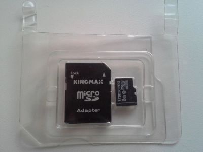 Лот: 5060945. Фото: 1. Флешка MicroSD ( 8GB , 4ый класс... Карты памяти