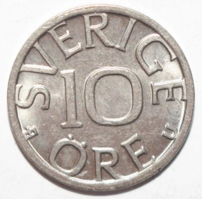 Лот: 6870977. Фото: 1. 10 эре 1977 год. Швеция. Европа