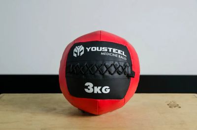 Лот: 23355017. Фото: 1. Медбол детский YouSteel 3кг, D254мм. Фитнес, аэробика и гимнастика