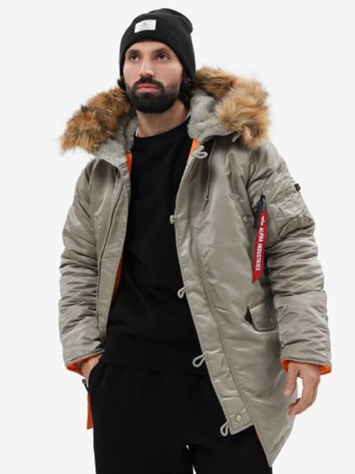Лот: 25040744. Фото: 1. Парка зимняя мужская Slim Fit... Зимняя спортивная одежда