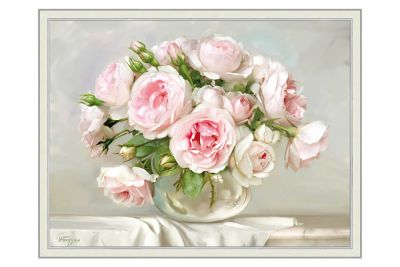 Лот: 23675065. Фото: 1. Репродукция в раме Hoff Розы в... Картины, гравюры