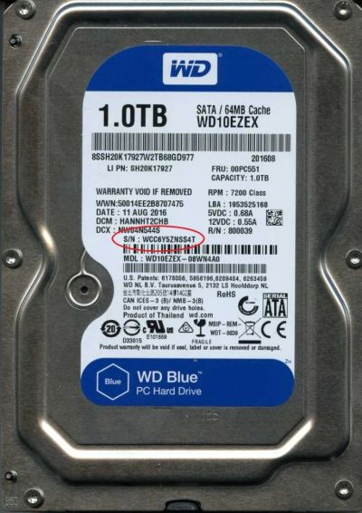 Лот: 11018411. Фото: 1. NEW Western Digital WD Blue 1... Жёсткие диски