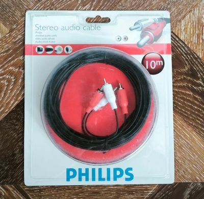 Лот: 25241842. Фото: 1. Аудиокабель Philips RSA-RSA 10... Шнуры, кабели, разъёмы