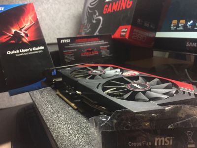Лот: 12838616. Фото: 1. Radeon R9 280 от MSI,3 Gb, 384... Видеокарты