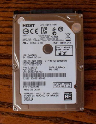 Лот: 5166617. Фото: 1. Жесткий диск HGST HTS541010A9E680. Жёсткие диски (HDD)
