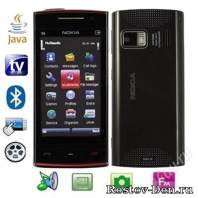 Лот: 2270539. Фото: 1. nokia x6 clon+комплект+коробка. Смартфоны