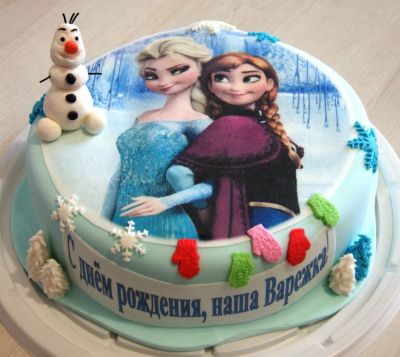 Лот: 4826278. Фото: 1. Торт "Холодное сердце"/ Фотопечать... Торты, пирожные