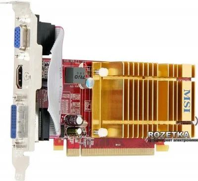 Лот: 3397500. Фото: 1. MSI Radeon HD 4350 600Mhz PCI-E... Видеокарты
