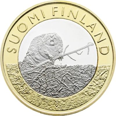 Лот: 7058747. Фото: 1. Финляндия 5 евро 2015 UNC Биметалл... Европа