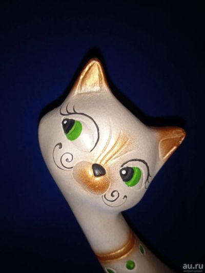 Лот: 17773752. Фото: 1. [новая] Кошка, керамическая статуэтка... Подарки на Новый год