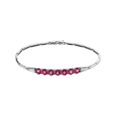Лот: 23781829. Фото: 1. Золотой браслет с топазами Pink. Браслеты