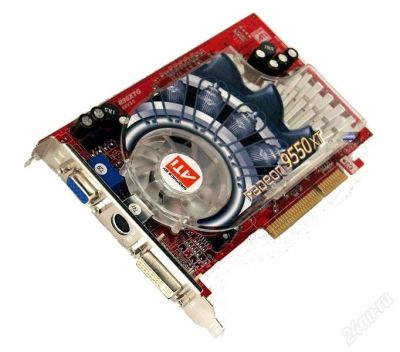 Лот: 1360294. Фото: 1. Видеокарта AGP RADEON 9550. Видеокарты