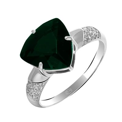 Лот: 23886965. Фото: 1. Серебряное кольцо с ювелирным... Кольца, перстни