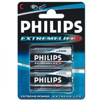 Лот: 5924587. Фото: 1. Батарейка LR14 Philips ExtremeLife... Батарейки, аккумуляторы, элементы питания