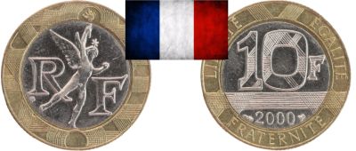 Лот: 19272116. Фото: 1. Франция 10 франков 2000 БиМ. Европа