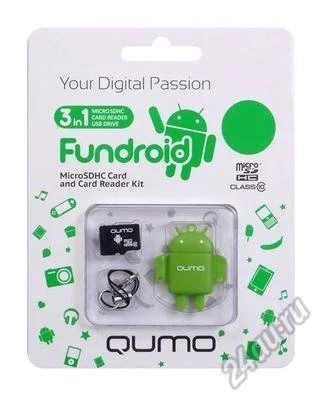 Лот: 5548428. Фото: 1. Карта памяти Microsdhc 8Gb Qumo... Карты памяти