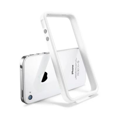 Лот: 4749545. Фото: 1. Бампер БЕЛЫЙ iphone 5,5s. Чехлы, бамперы
