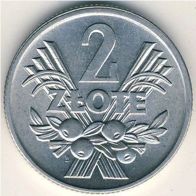 Лот: 8869416. Фото: 1. 2 злотых 1974 года Польша. Хорошая... Европа