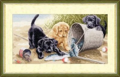 Лот: 3762566. Фото: 1. Схема вышивки + образец мулине. Вышивание